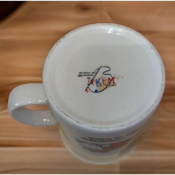 Vtg Family Circus Comic Strip PJ Camping Camper Needs Hug Bill Keane Coffee Mug - Picture 5 of 5